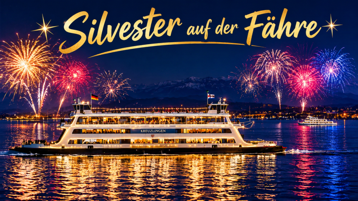 Silvester Fähre auf dem Bodensee